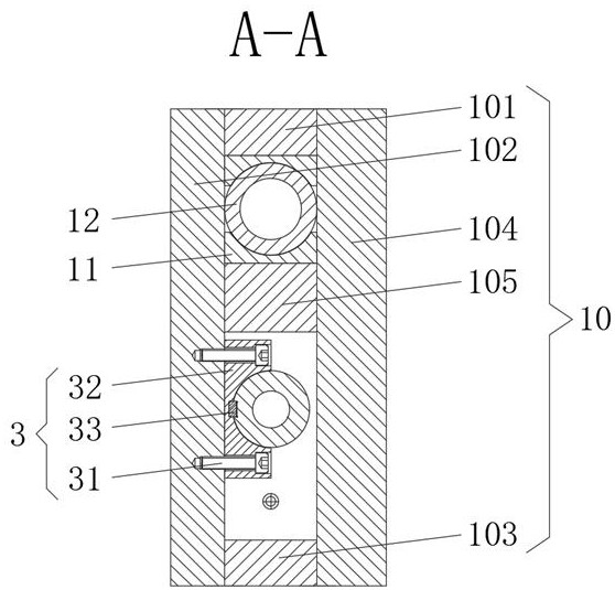 Synchronous grouting device arranged in shield body