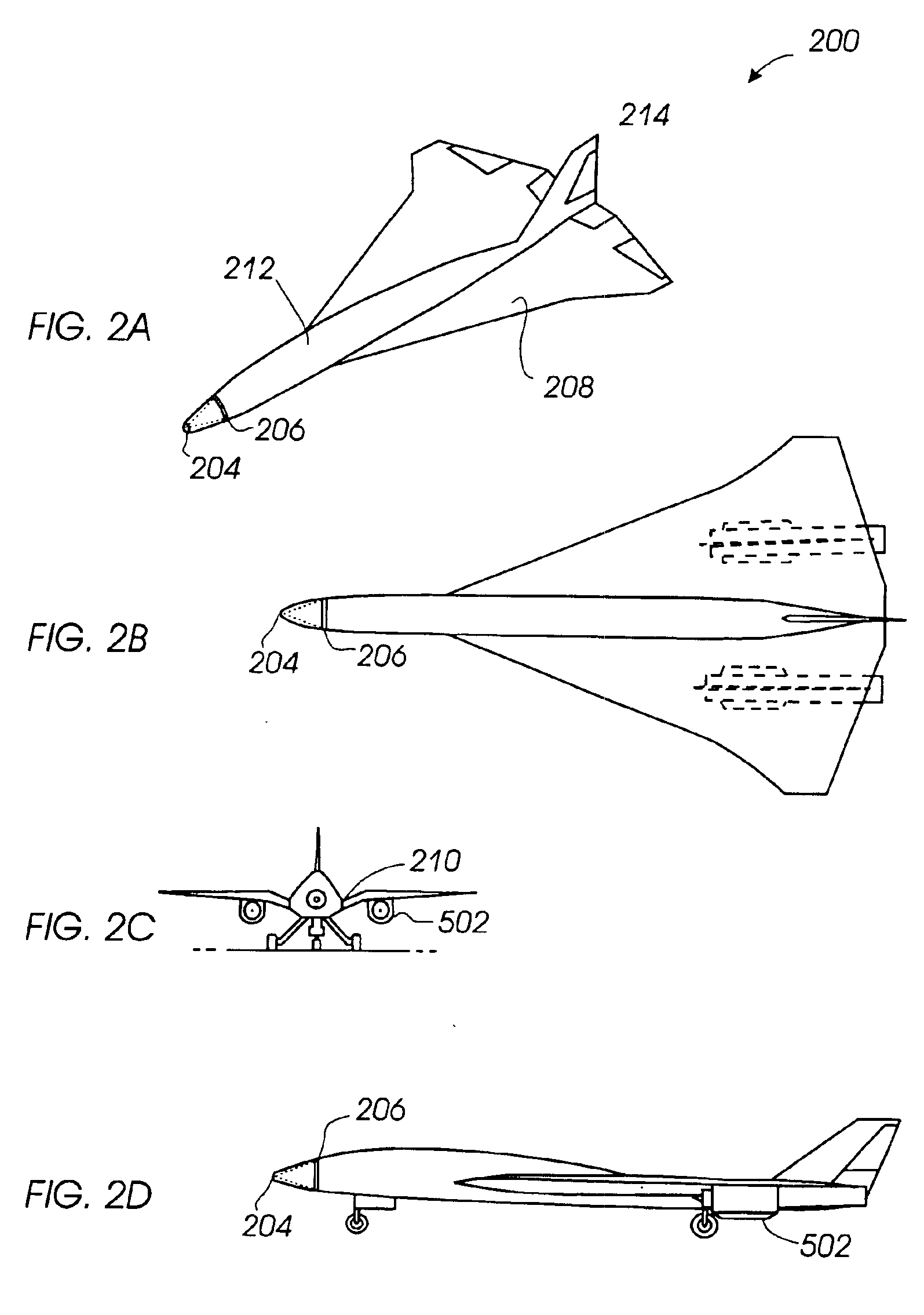 Passive aerodynamic sonic boom suppression for supersonic aircraft