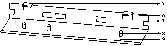 The installation method of the spun yarn broken detection control circuit board on the angle steel