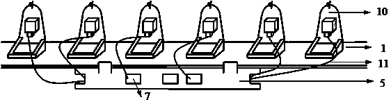 The installation method of the spun yarn broken detection control circuit board on the angle steel