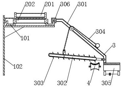 A kind of raw material cloth retrieving system and cloth retrieving method for building powder production