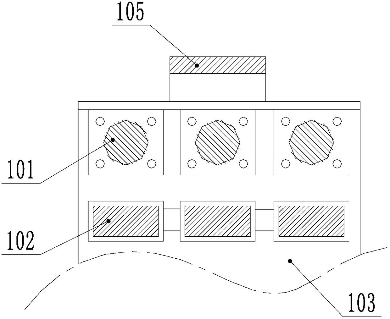 A brick clamping and stacking device