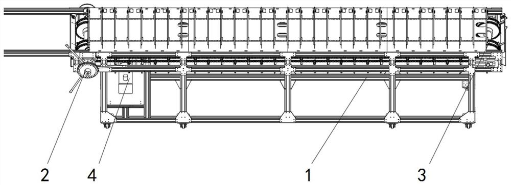 Adjustable packaging box assembly line device