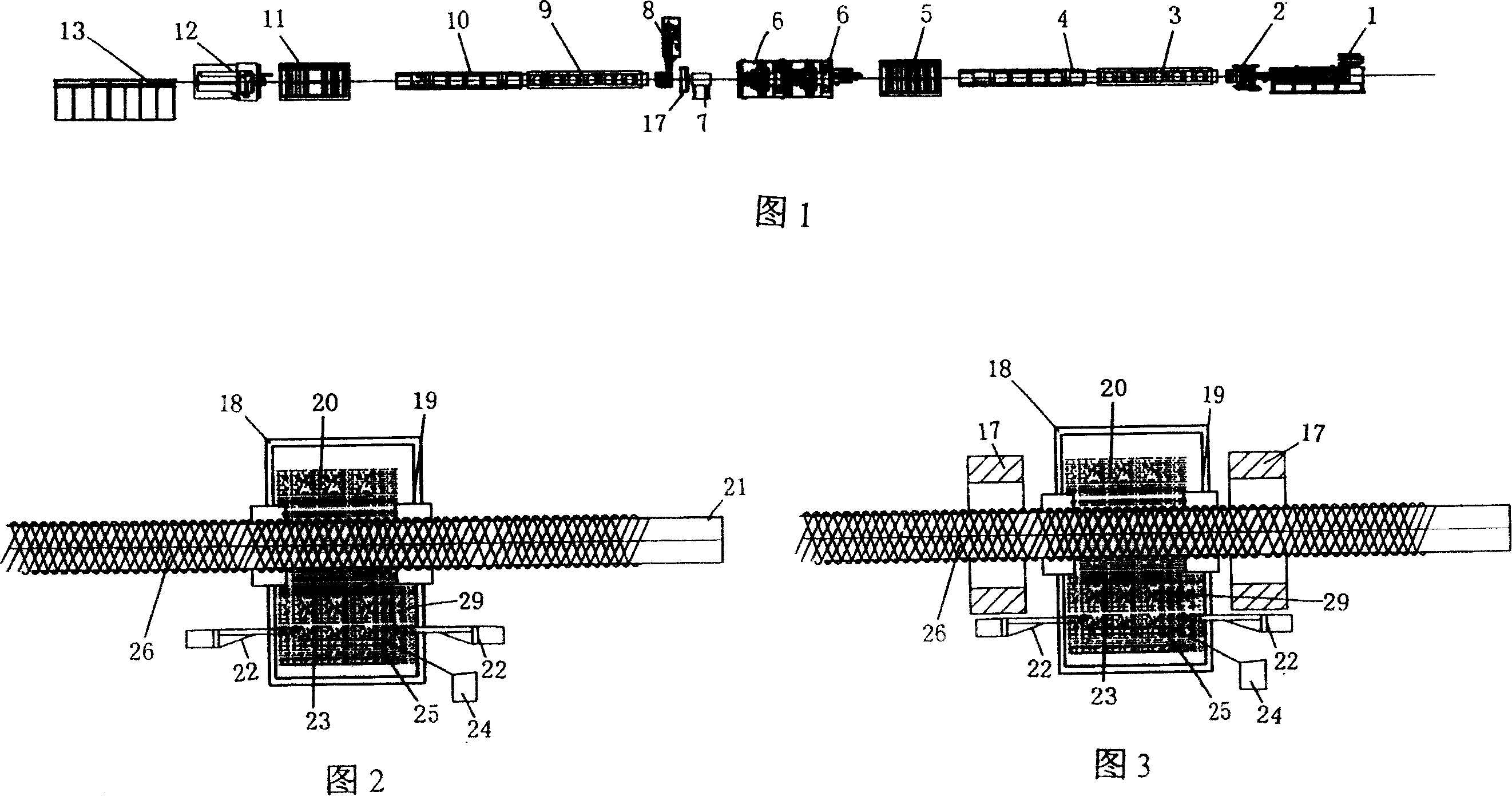 Method and apparatus for mfg. screw winded or braided steel wire enhanced composite plastic pipe material
