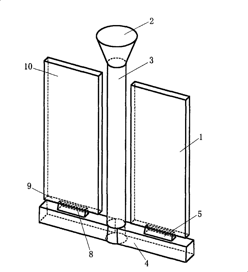 Casting method of tabular spheroidal iron piece and casting system thereof
