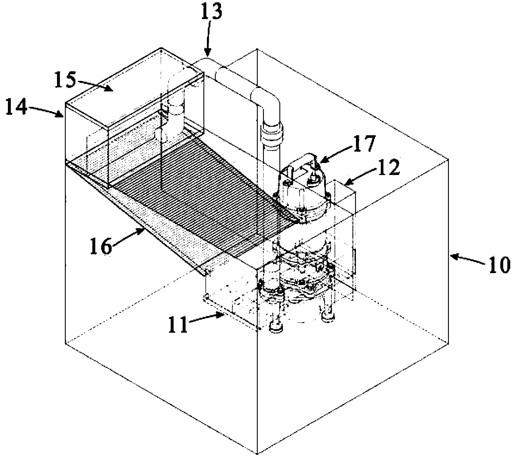 Filter water tank device