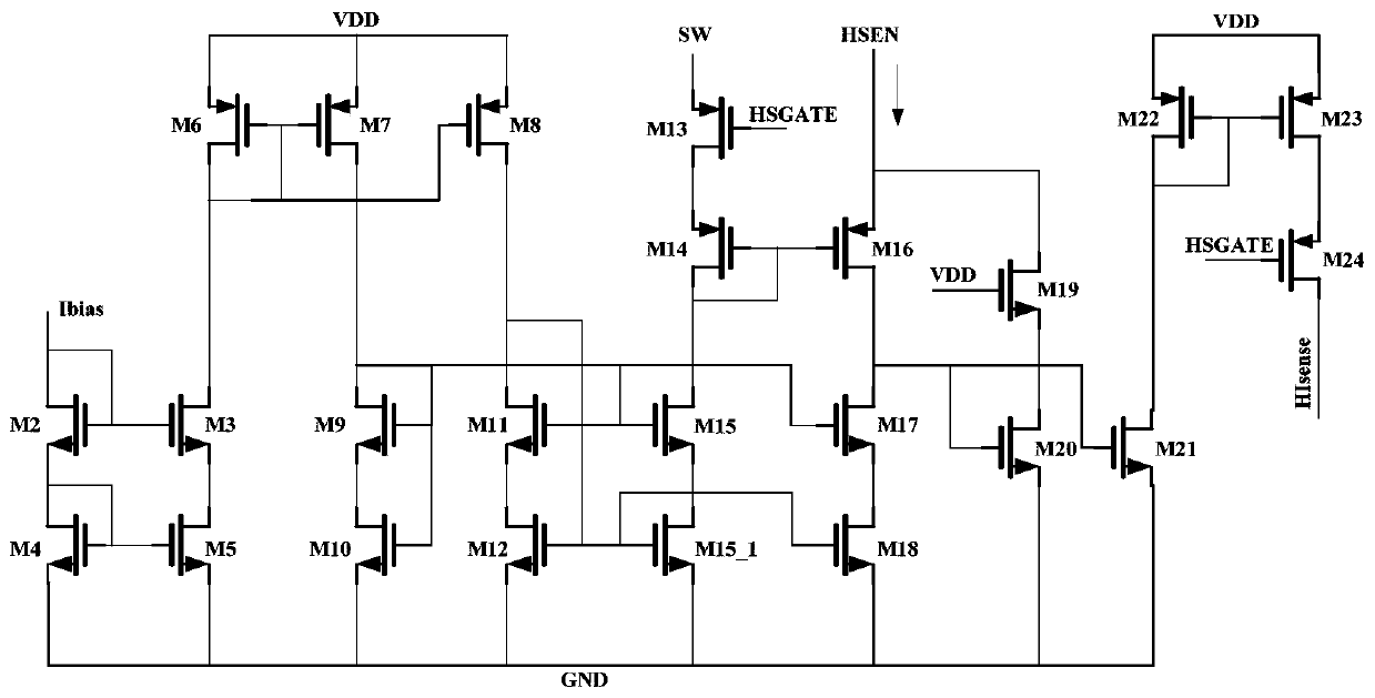 A current detection circuit for pwm/pfm dual mode dc-dc switching power supply