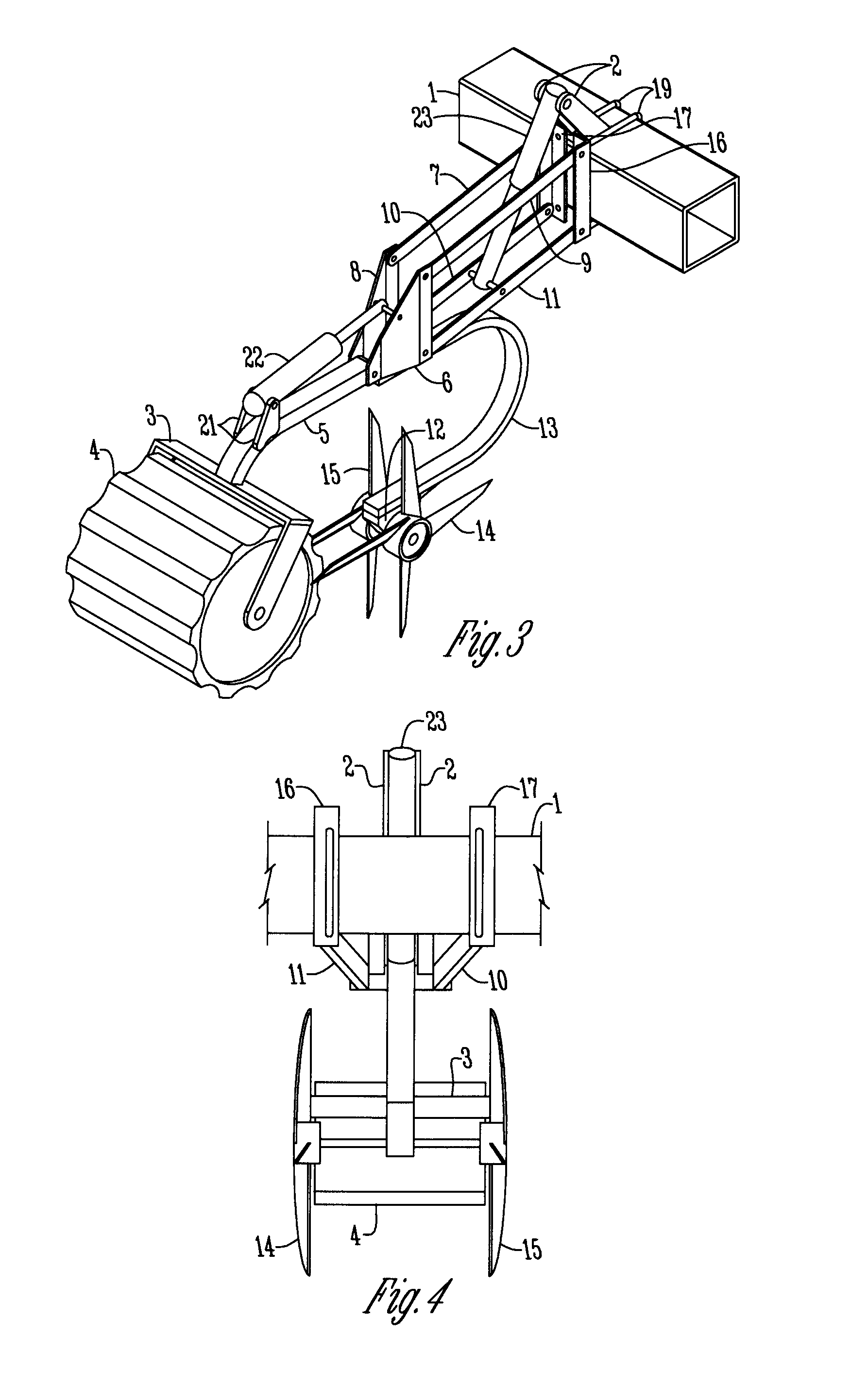 Tillage device for agricultural machinery or implements to reduce compaction caused by wheels in a field