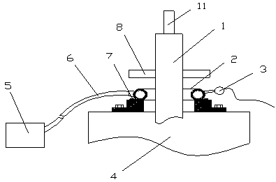 A sealing device and control method for the mouth of a wire drawing furnace