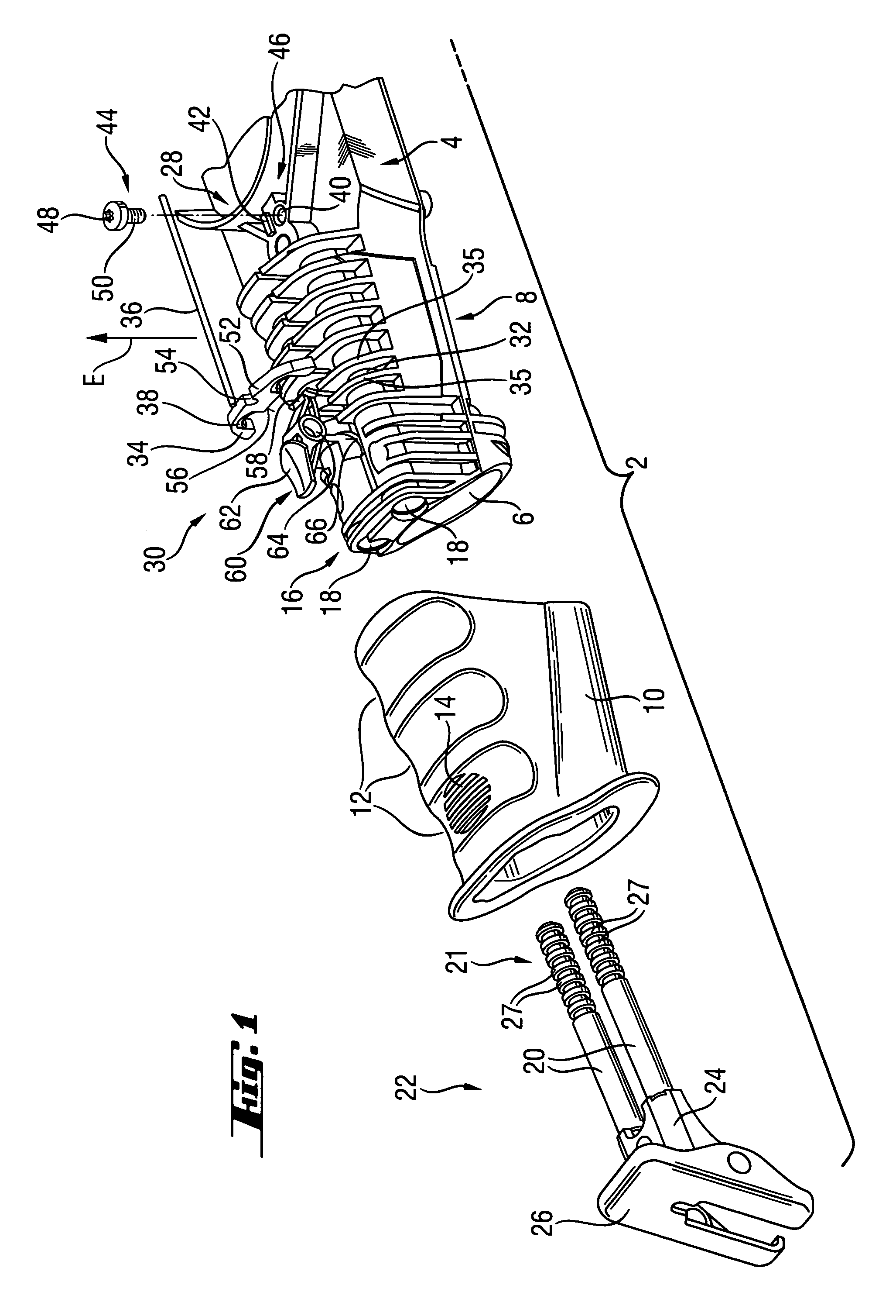 Saber saw with an adjusting device for a saber saw guide