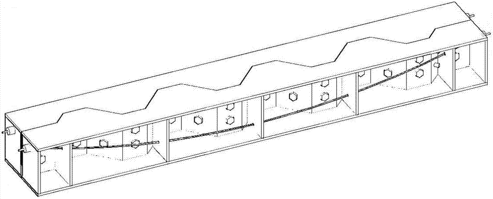 Assembled prestressed corrugated web occlusion steel girder