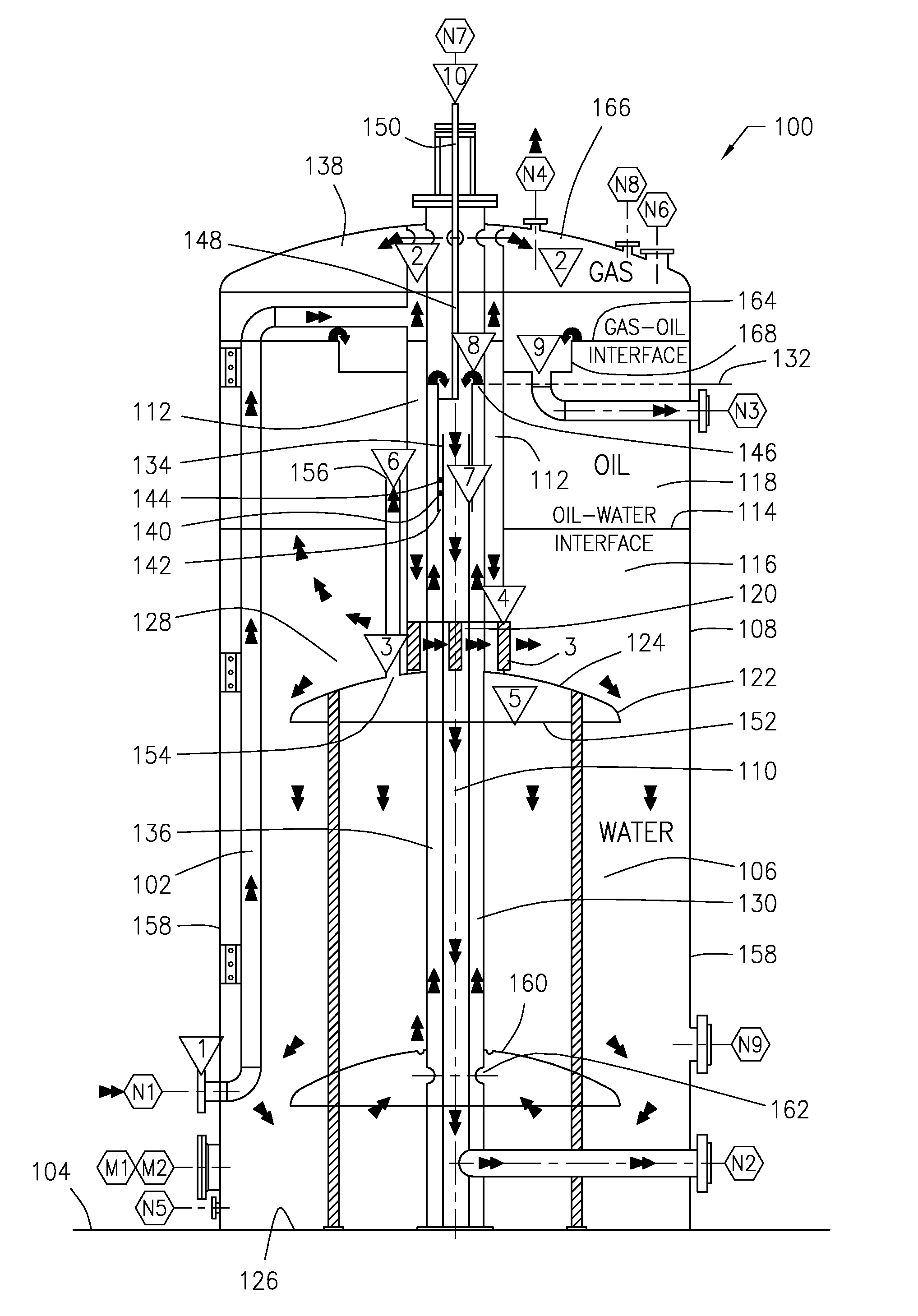 Apparatus for separating oil well products