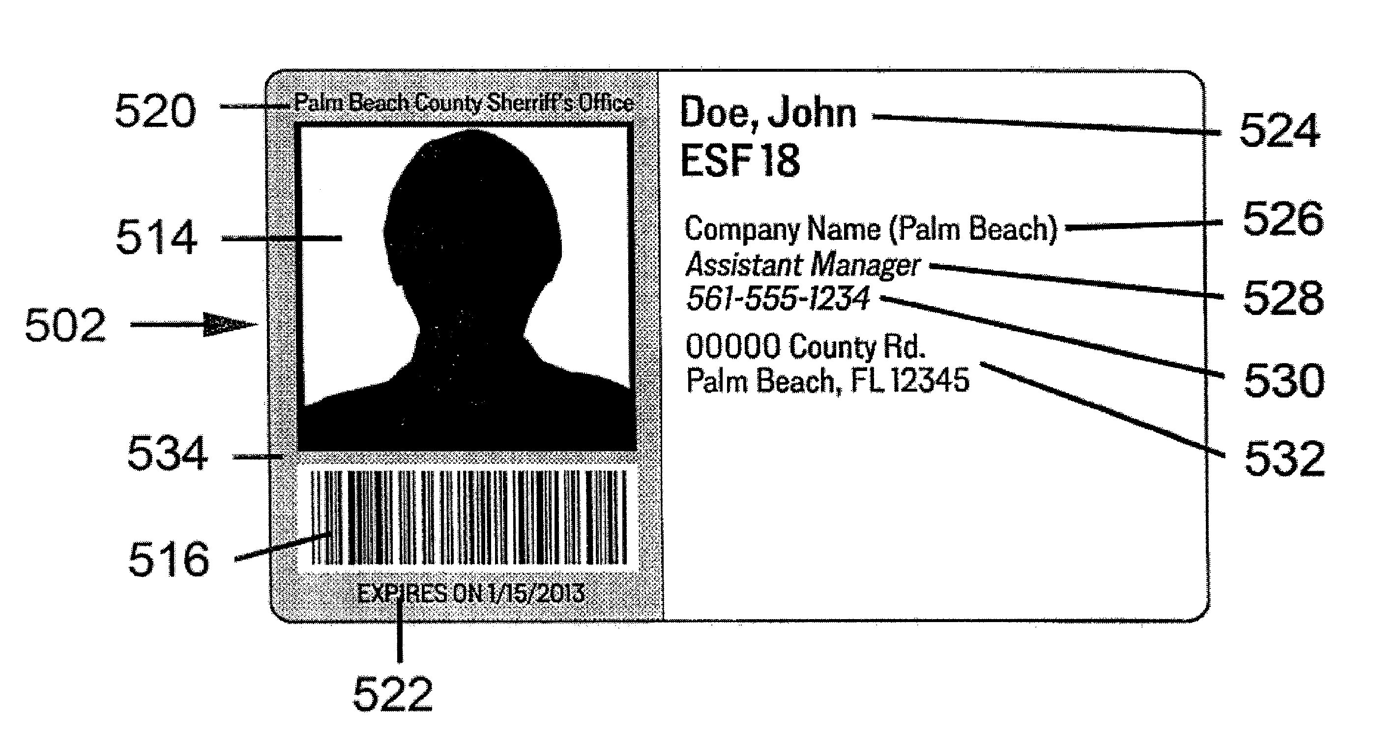 Virtual badge, device and method