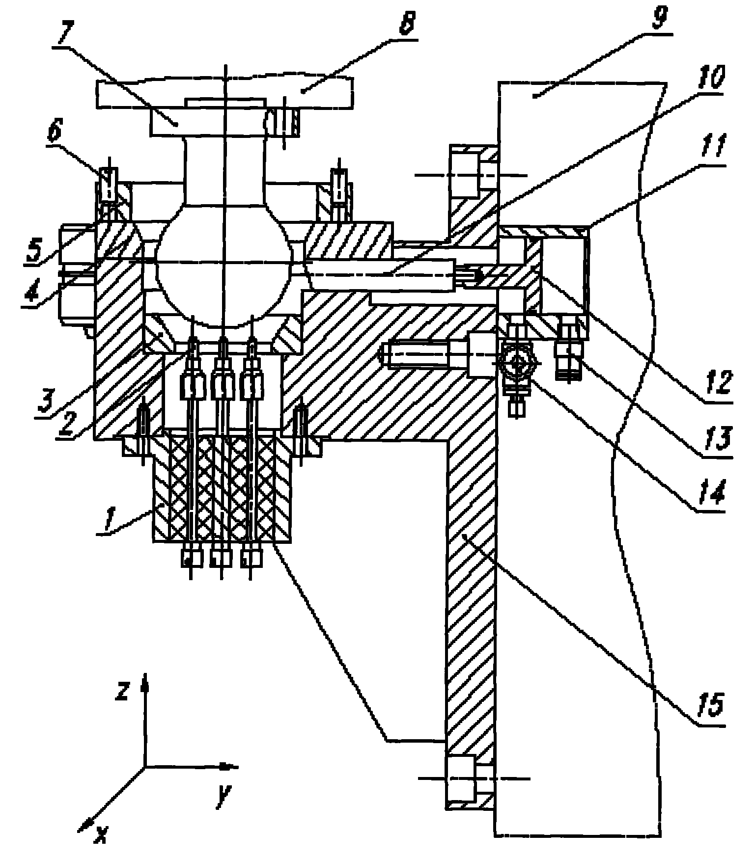 Method and device for precisely positioning large part of airplane in place