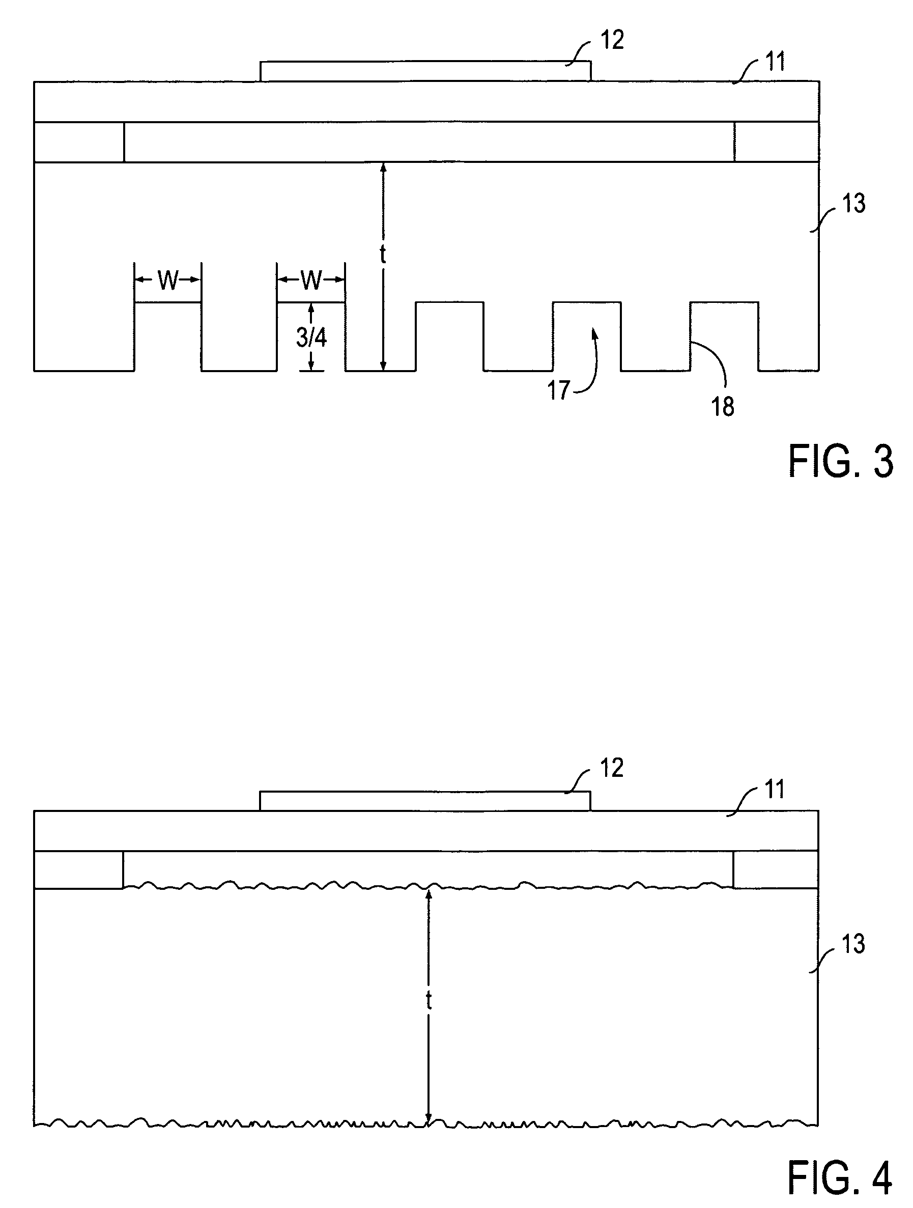 Capacitive membrane ultrasonic transducers with reduced bulk wave generation and method