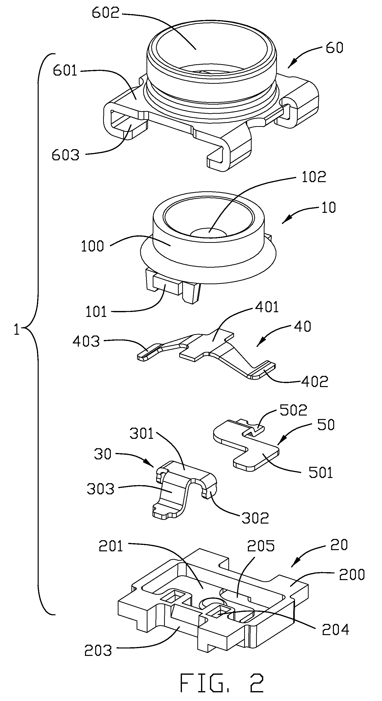 Coaxial connector with a new type of contact