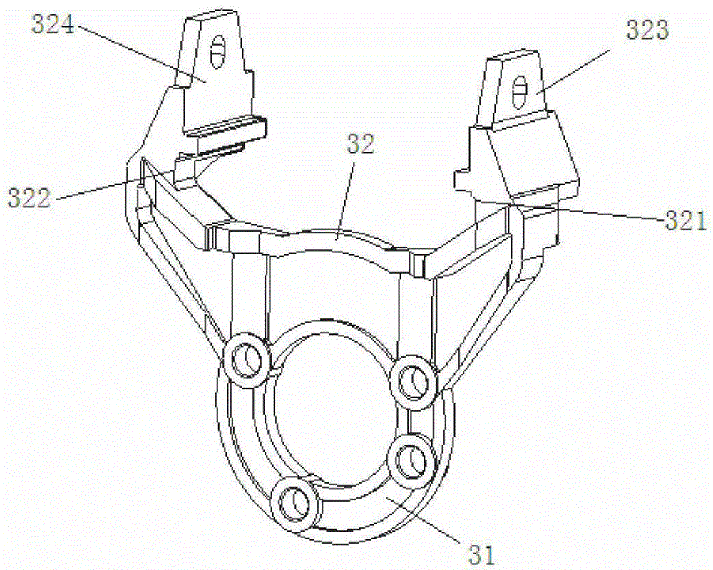 Integral connection structure of vehicle drive system, brake system and frame and calipers support