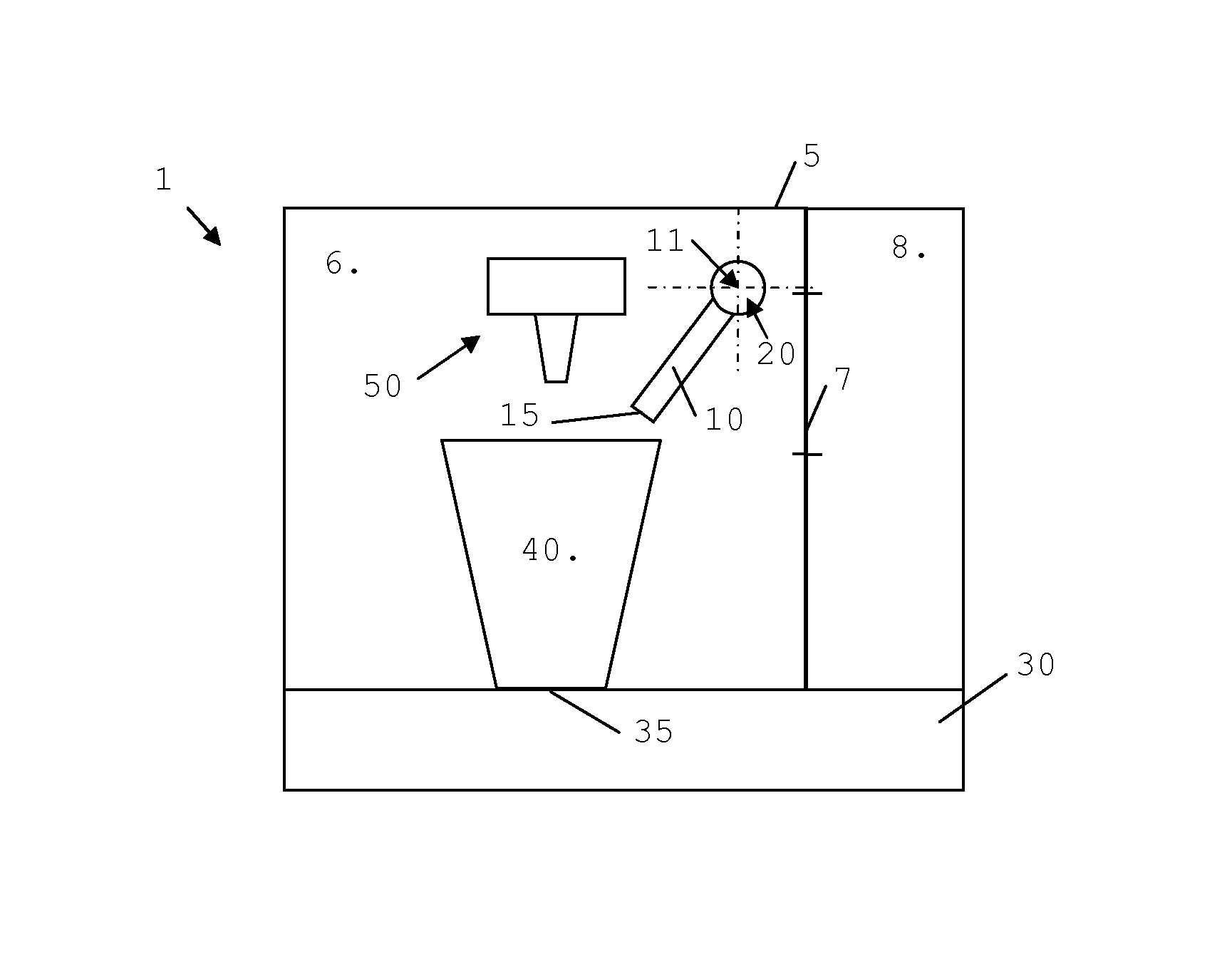 Beverage dispenser with safe cleaning arrangement