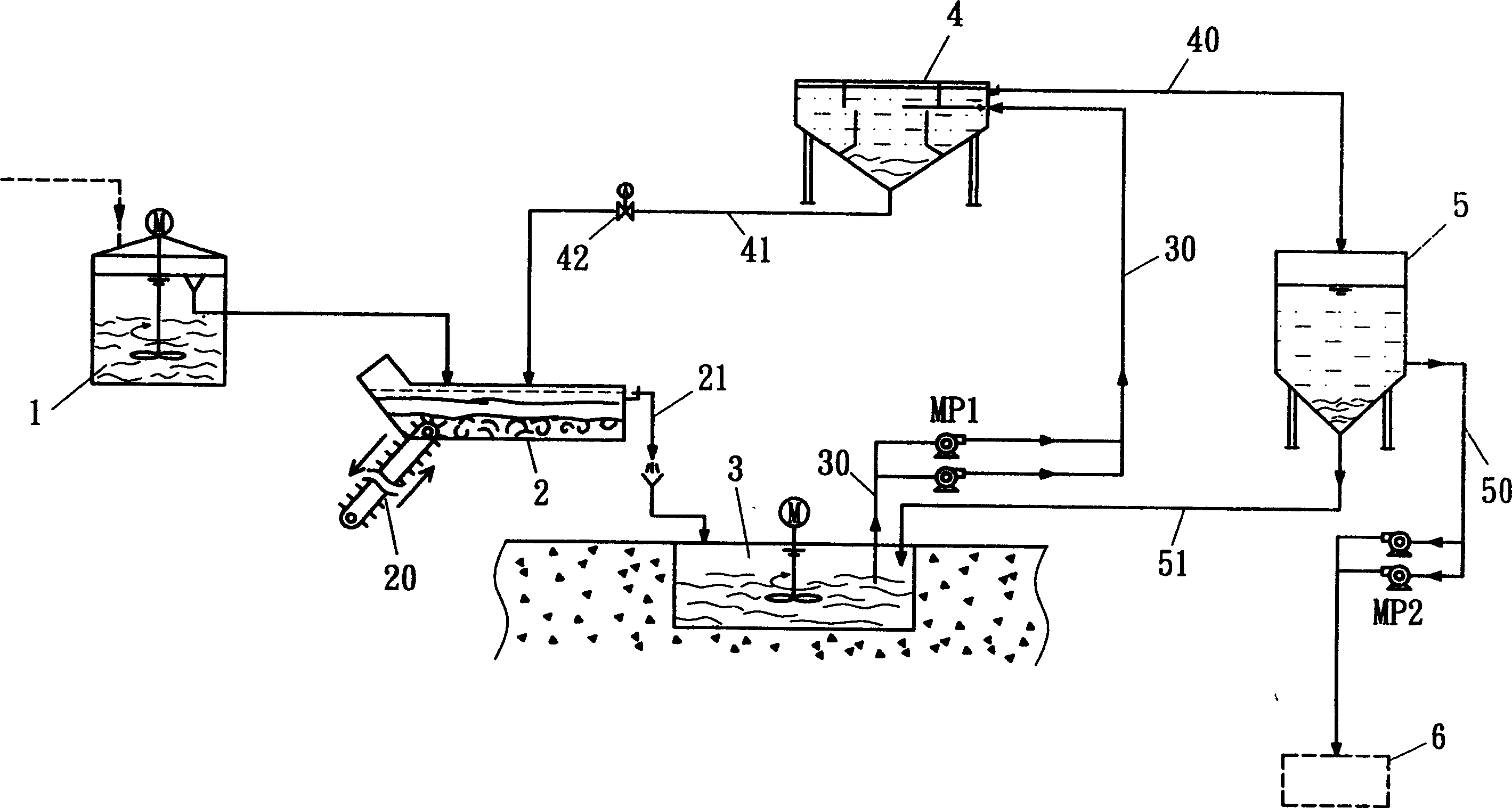 Treatment system for waste water from exhaust gas desulfurization in gas-electricity generating device