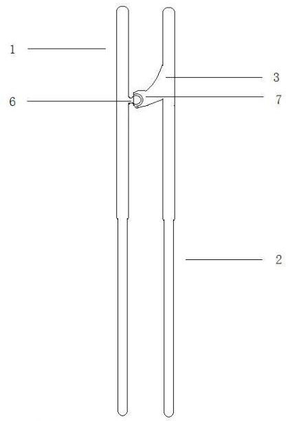 Pair of practice chopsticks for stimulating brain potential