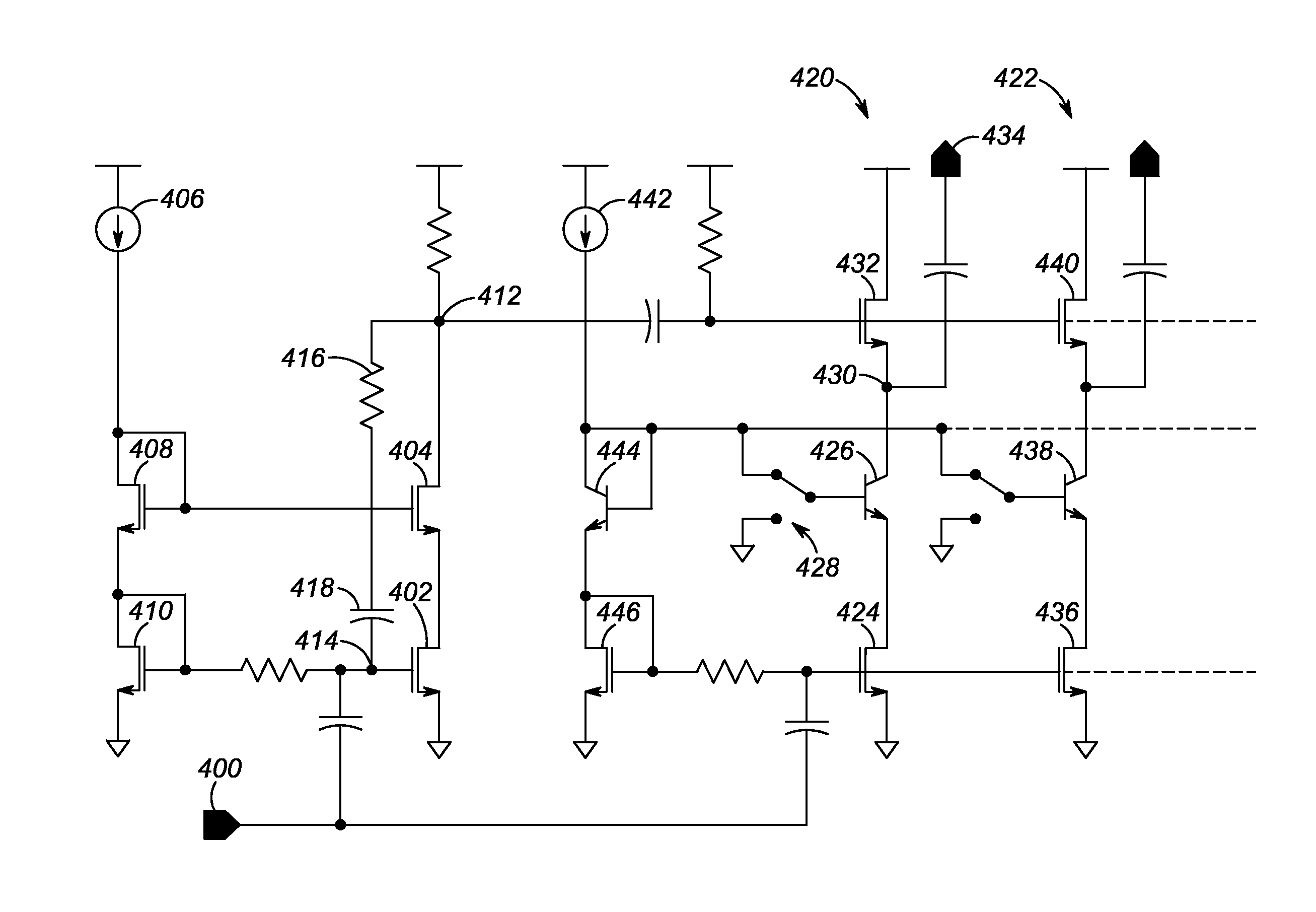 Switchable multi-output low-noise amplifier with distortion cancellation