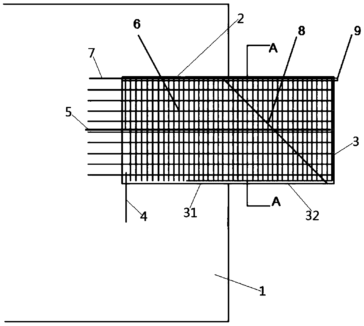 Novelbridge crane beam bearing platform structure of underground power house and construction method of novel bridge crane beam bearing platform structure