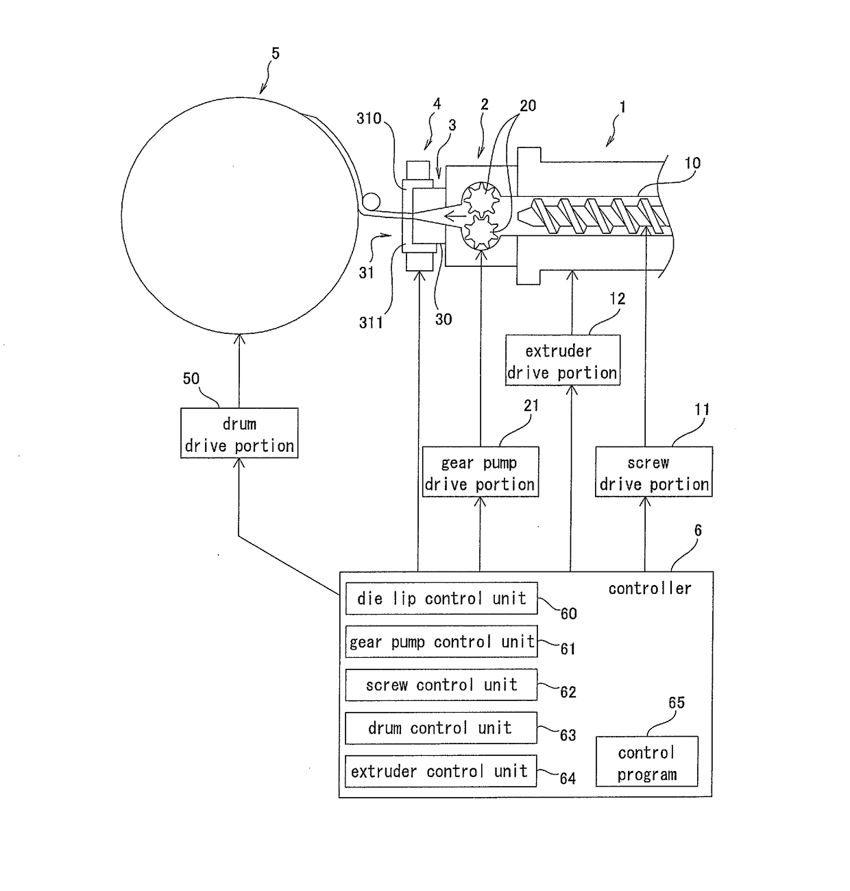 Device and method for forming sheet-like rubber