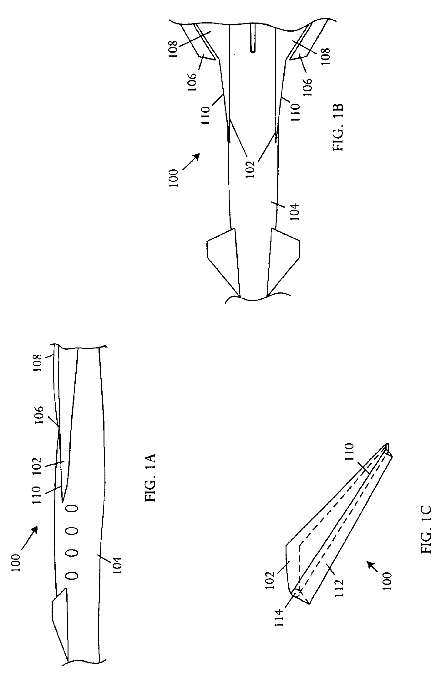 Aircraft lift device for low sonic boom