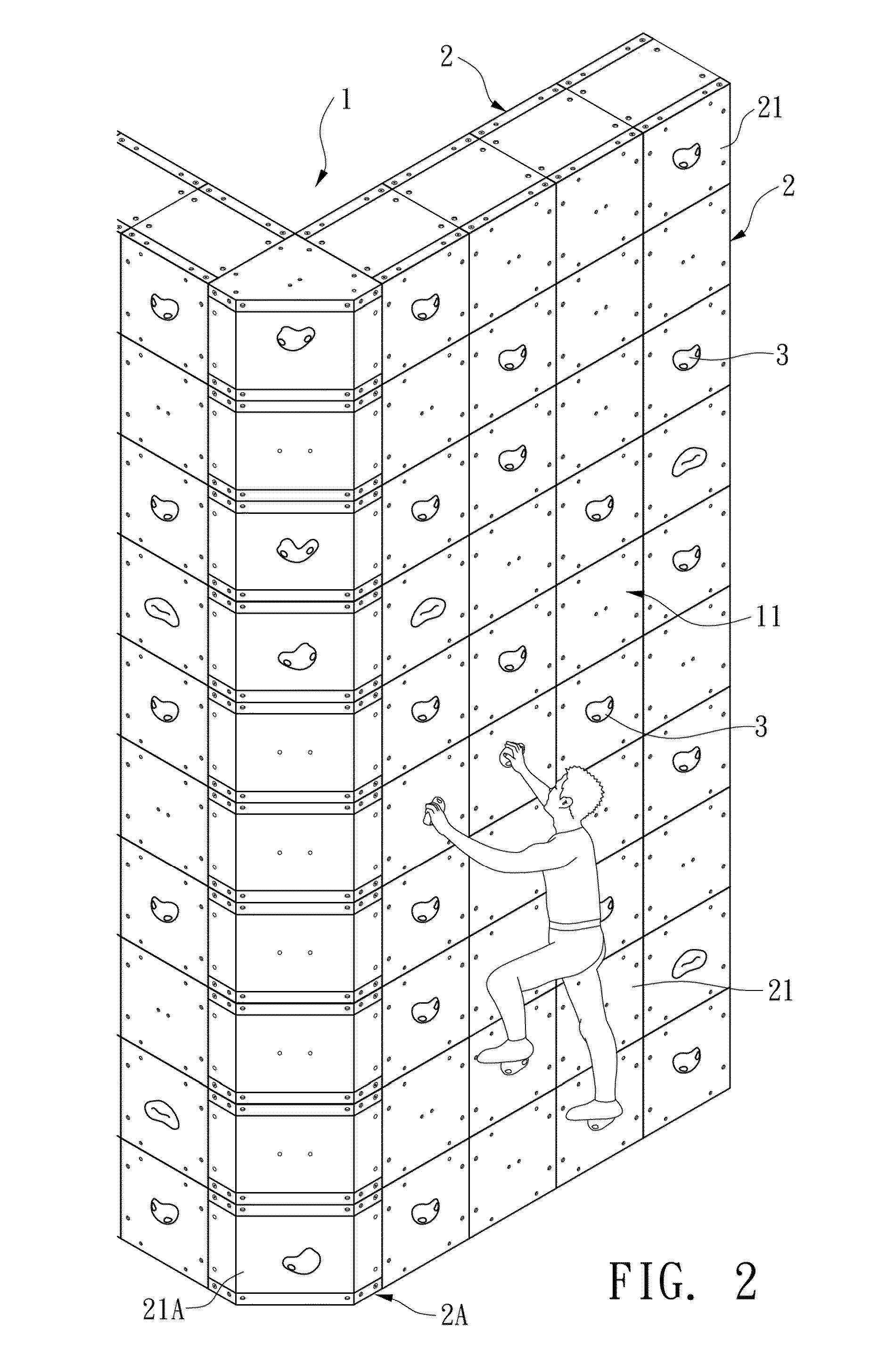 Assembled rock climbing device