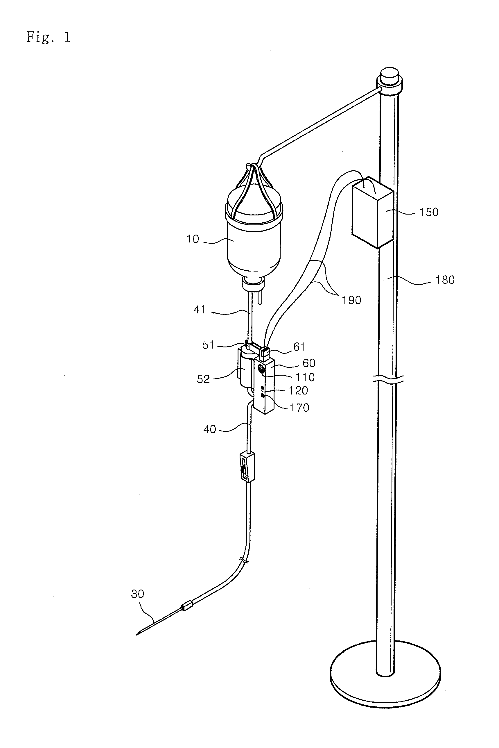 Device for controlling injection of ringer's solution
