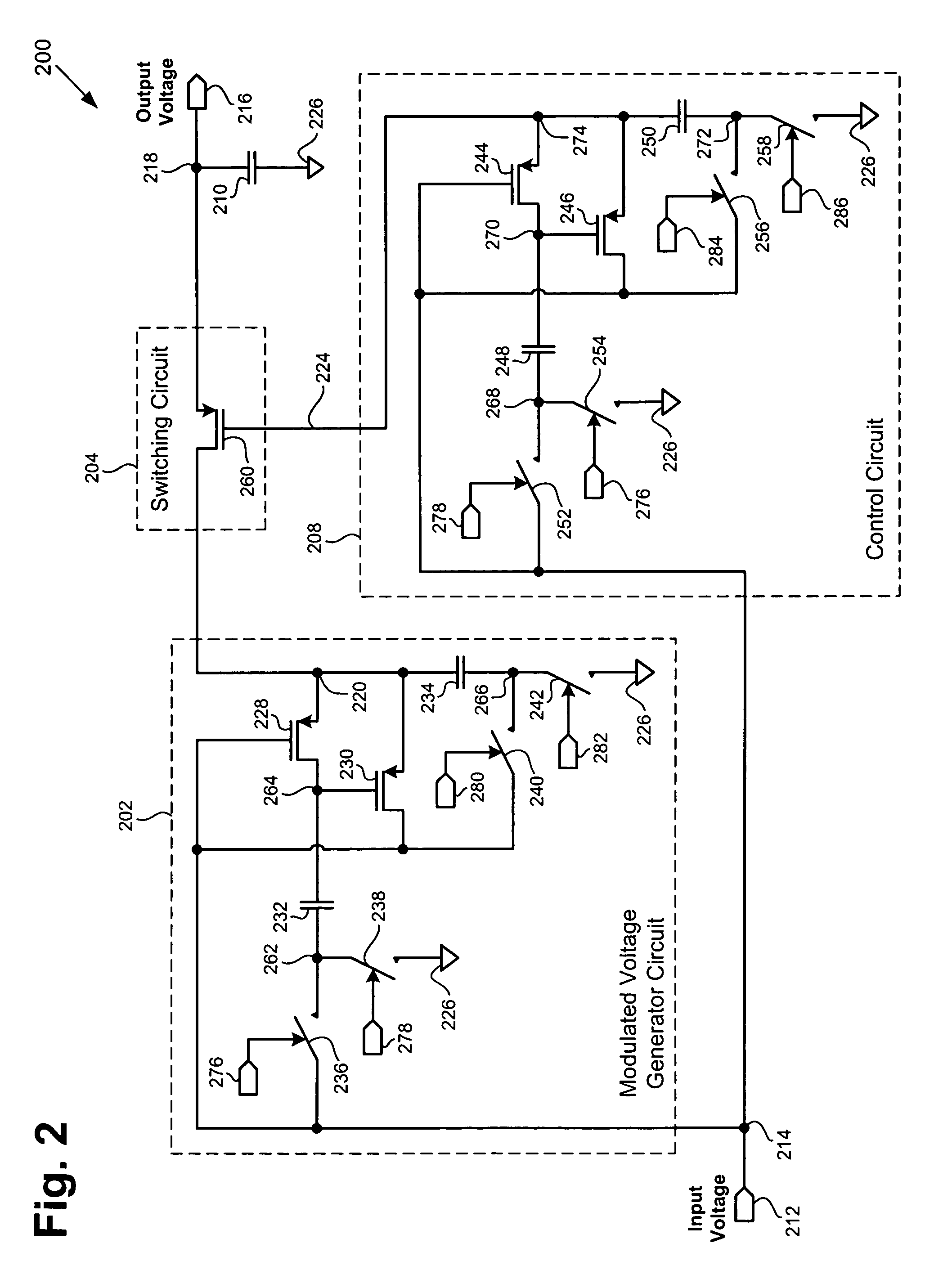 Voltage up-conversion circuit using low voltage transistors