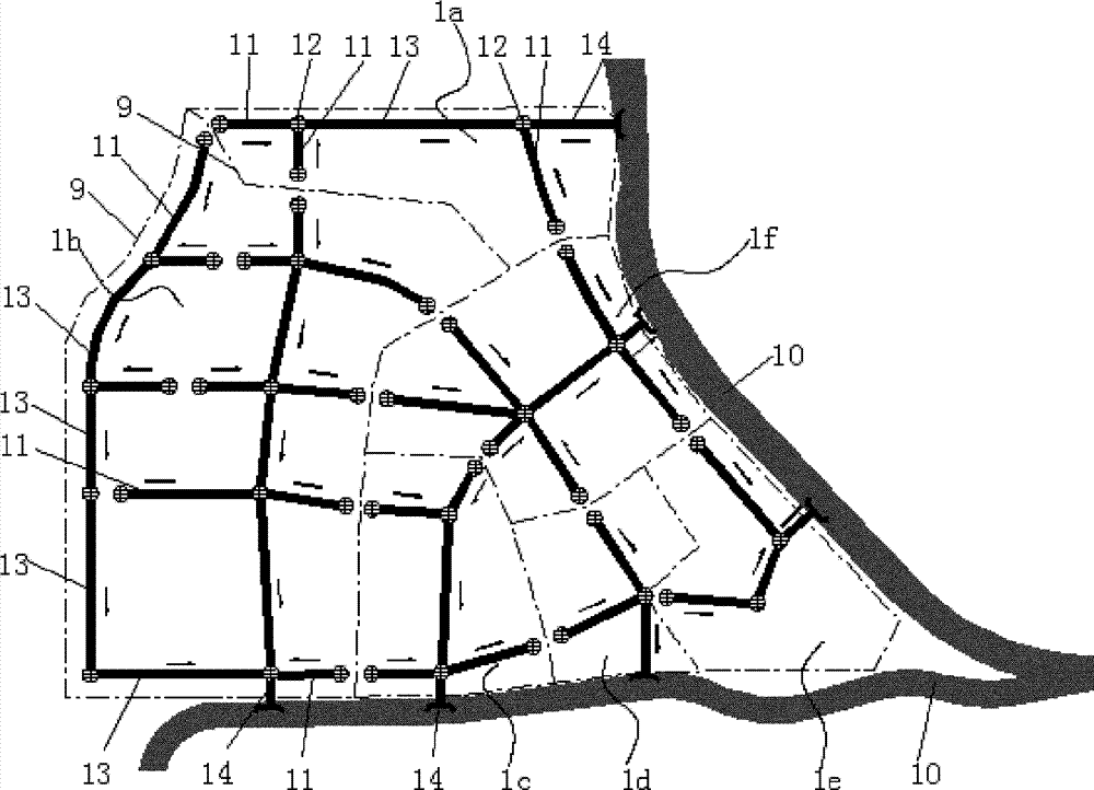 Meshed rainwater pipeline drainage system