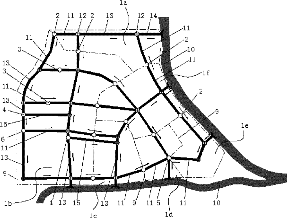 Meshed rainwater pipeline drainage system