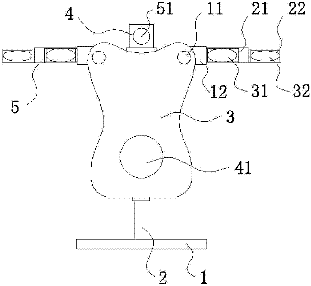 Support rack for upper outer garments of human bodies used for clothes design