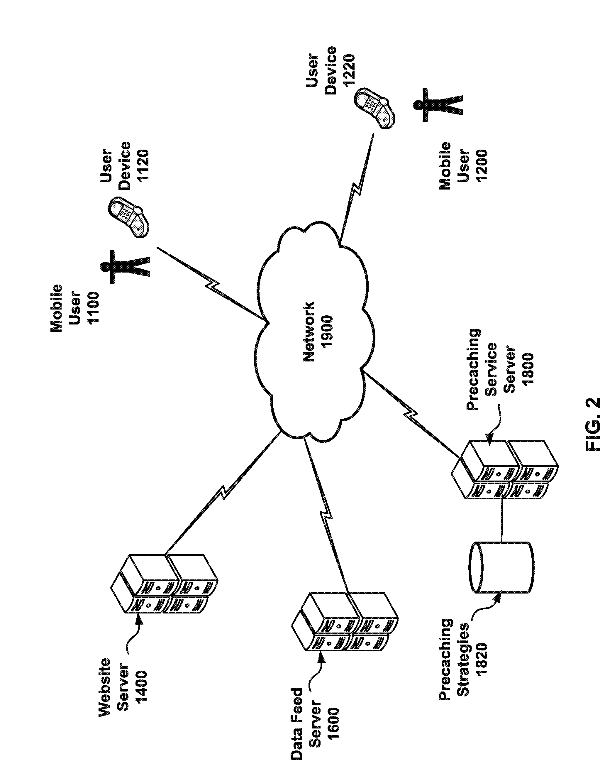 System and method for precaching information on a mobile device