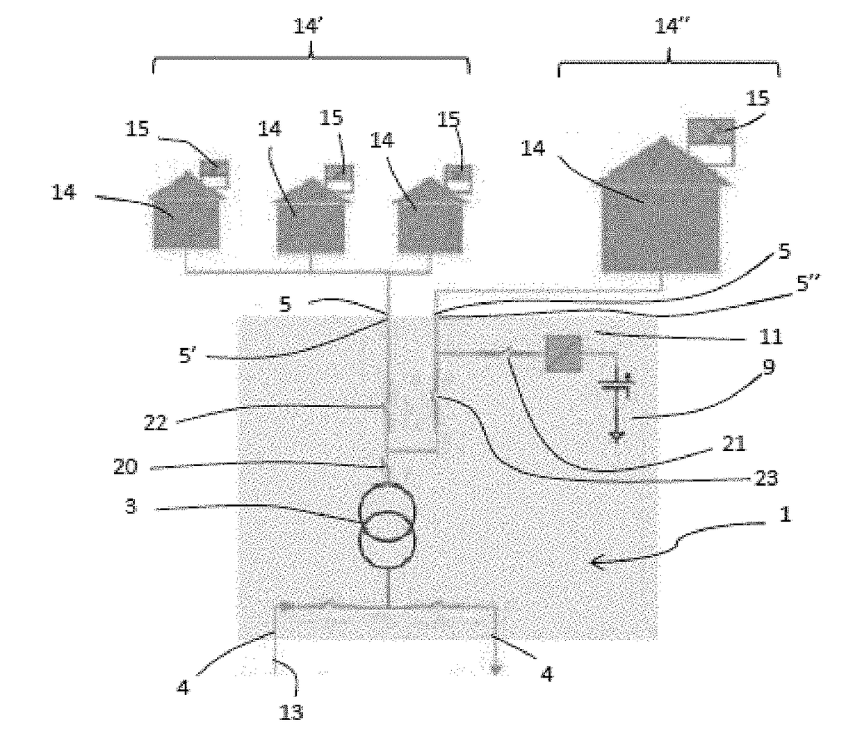 Padmount transformer with energy storage apparatus