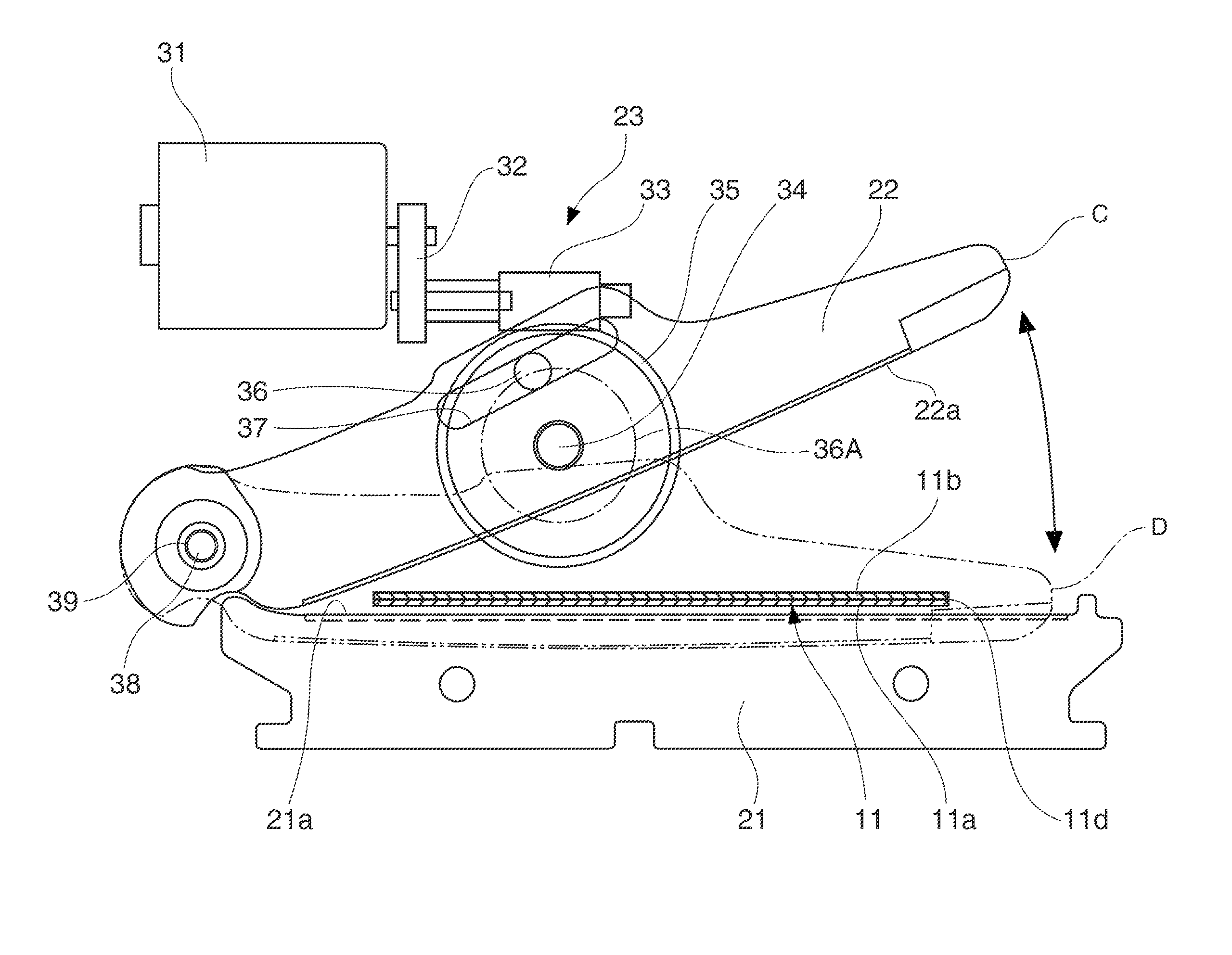Cutter and printer with cutter