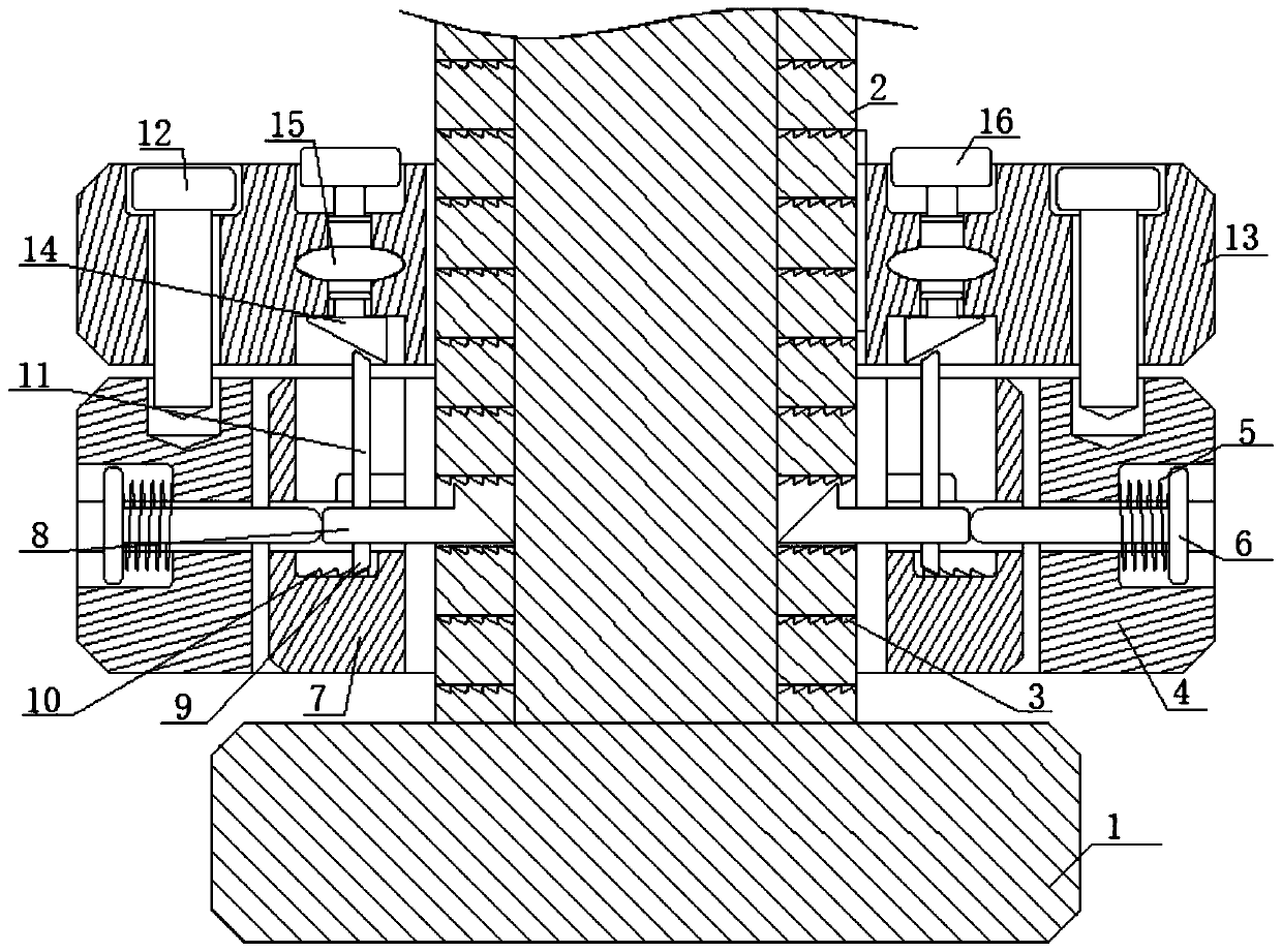 Self-locking fixing device for train track, which is convenient to confirm whether loosening occurs