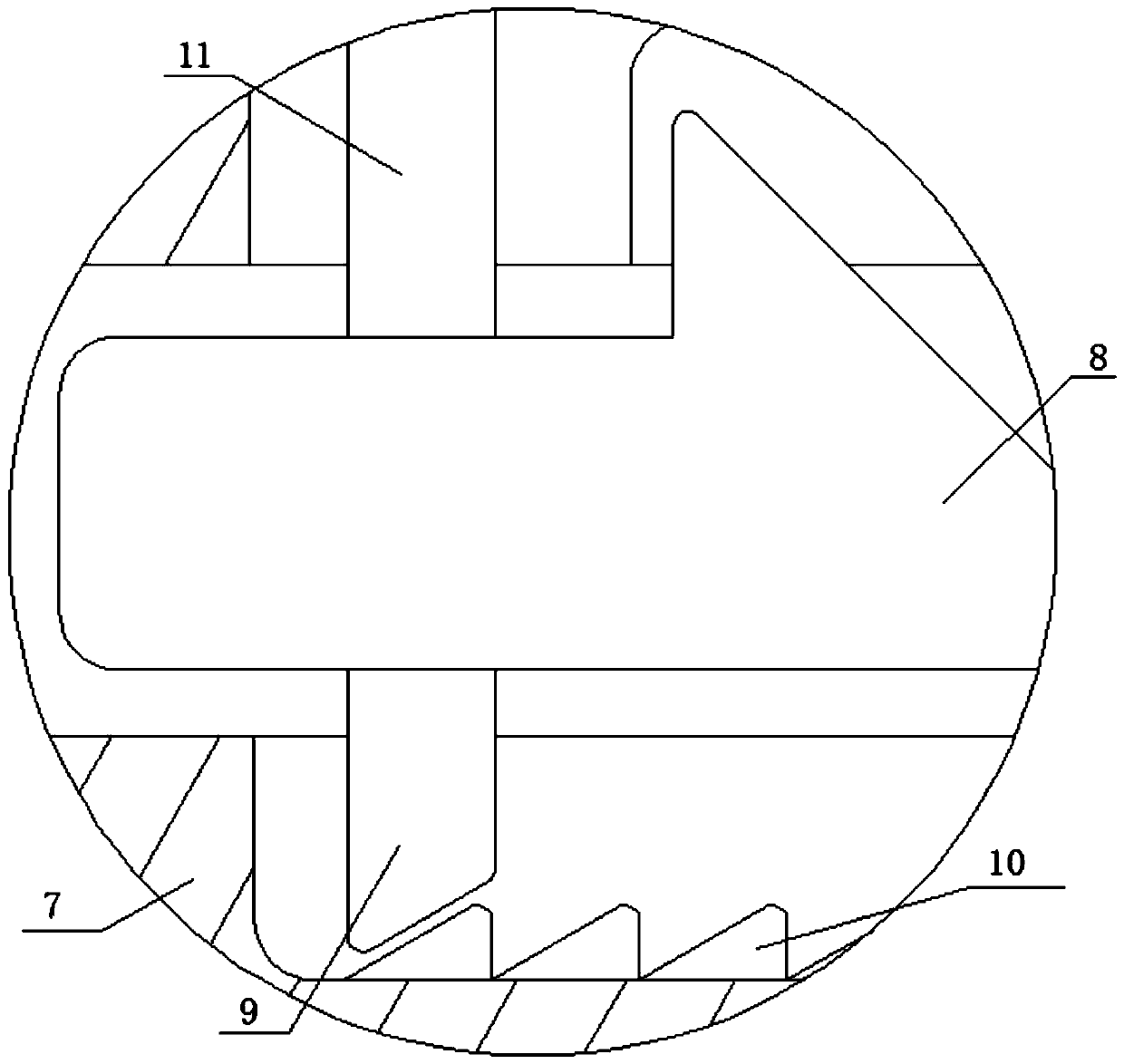 Self-locking fixing device for train track, which is convenient to confirm whether loosening occurs