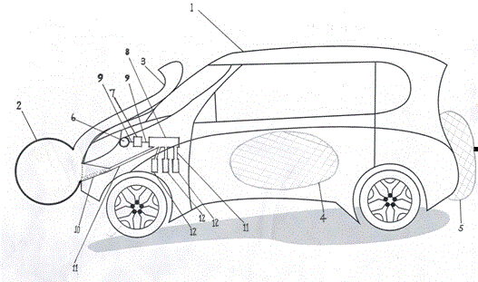 Automobile active safety multi-layer and multi-set outer anti-collision airbag device