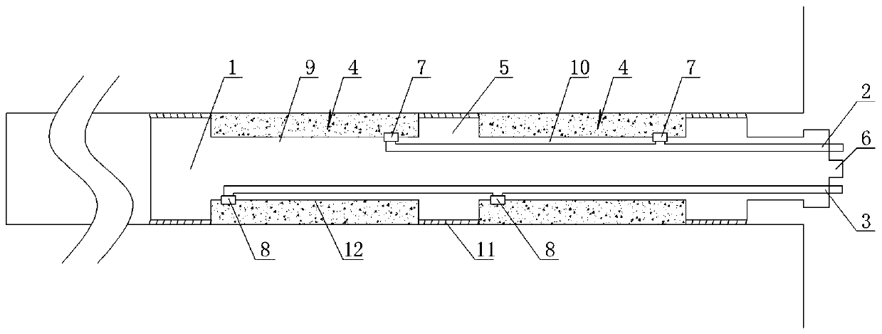 Multi-stage segmented grouting and plugging device for gas extracting and drilling, and sealing method thereof