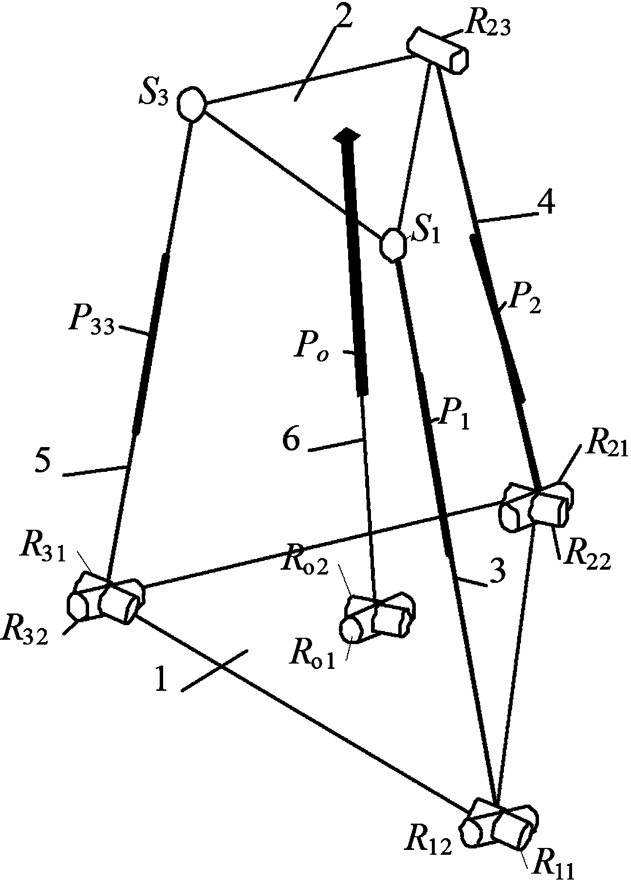 Overconstrained parallel mechanism with equivalent Tricept mechanical movement
