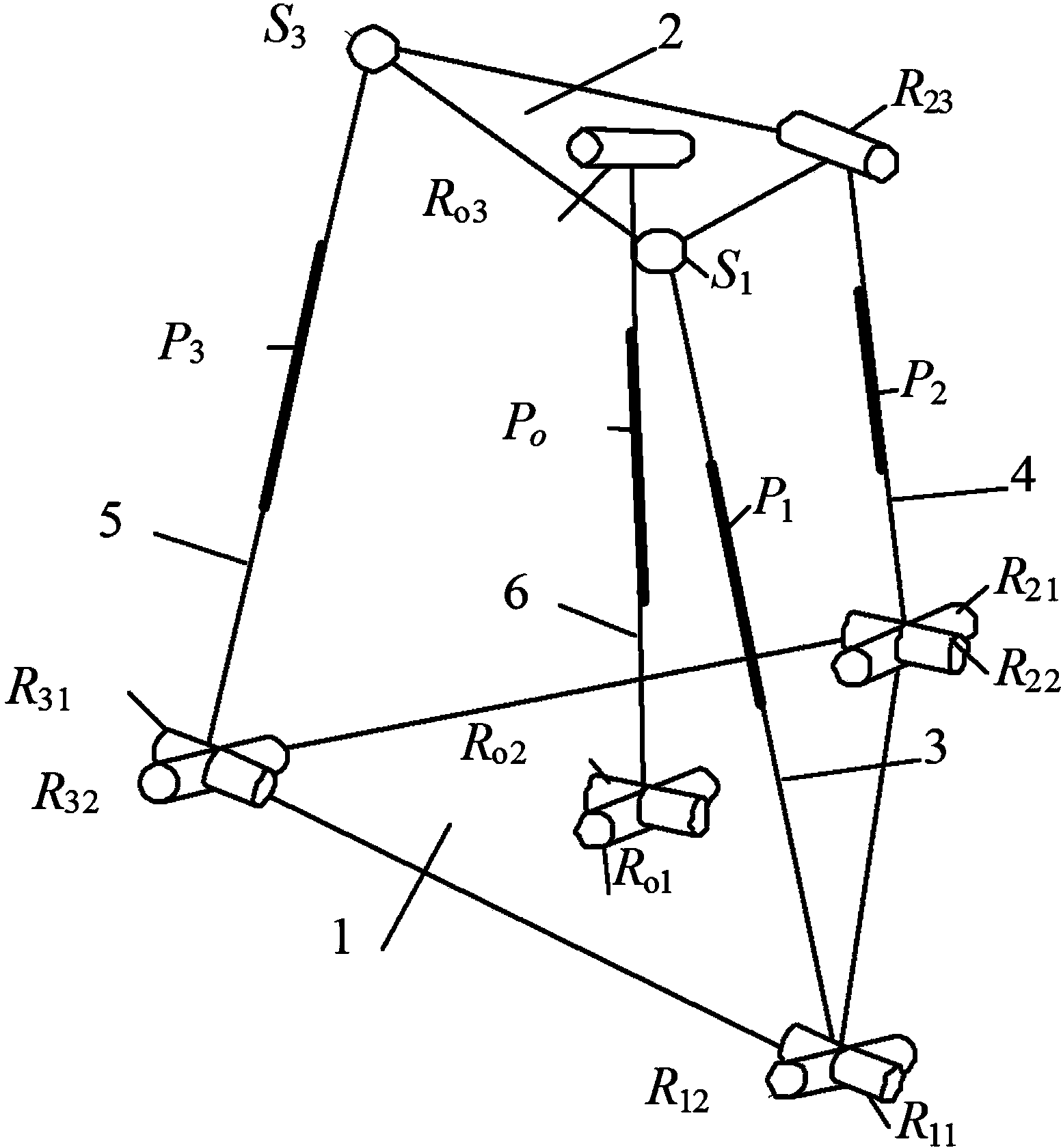 Overconstrained parallel mechanism with equivalent Tricept mechanical movement