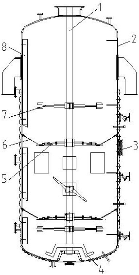 Reaction tank for high-strength gypsum production line