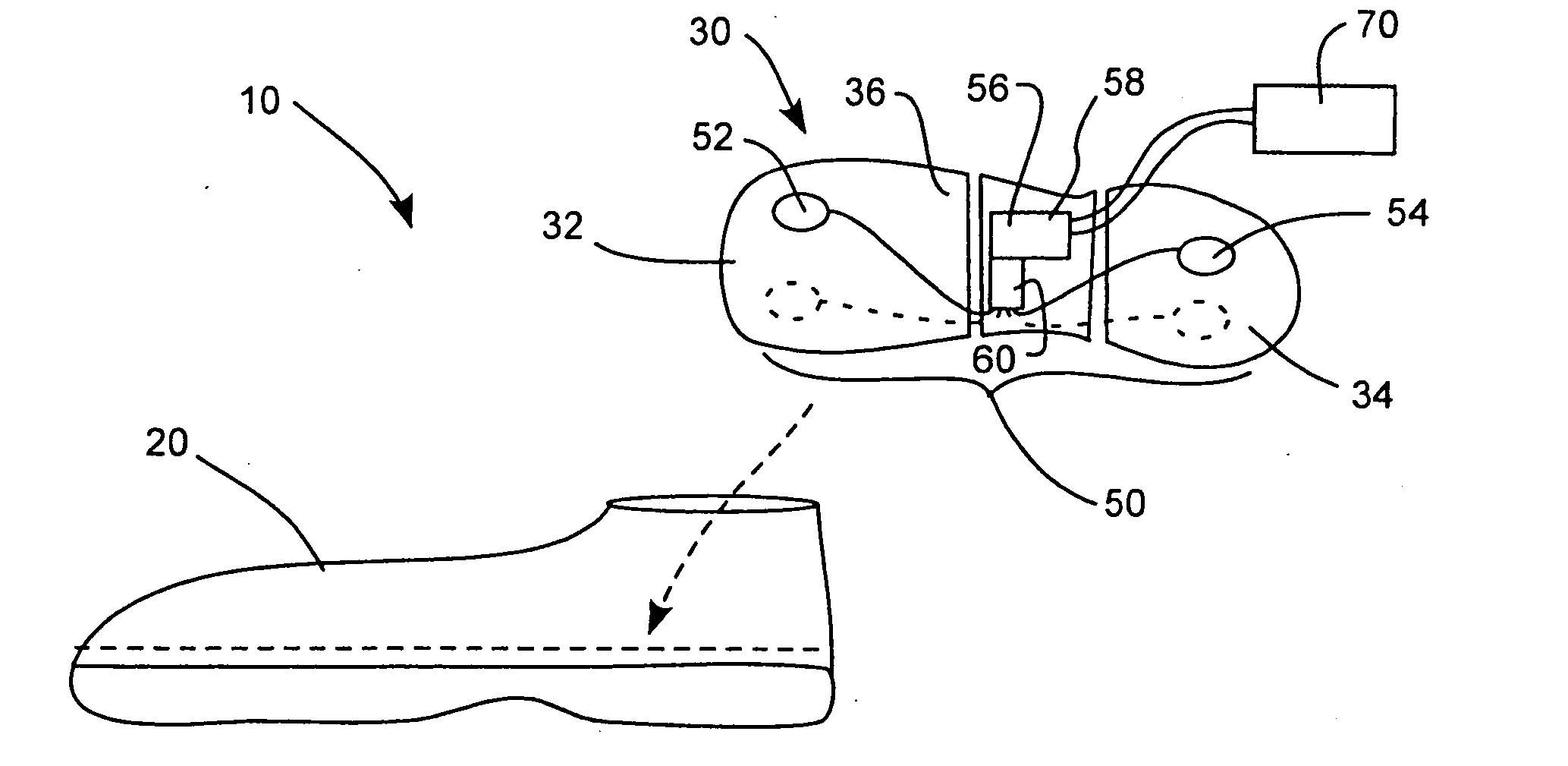 Method and system for measuring energy expenditure and foot incline in individuals