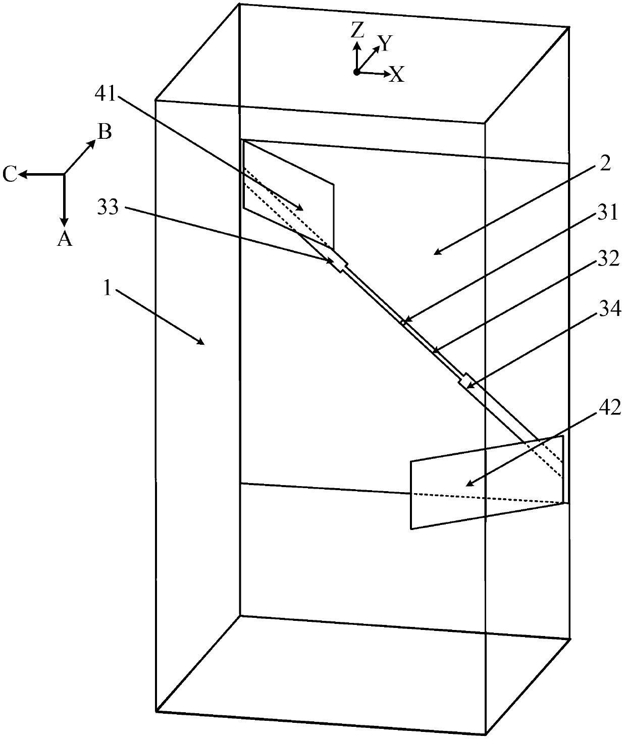 Metallic waveguide antenna with two-way identical-rotation equal gain circular polarized wave radiation characteristics