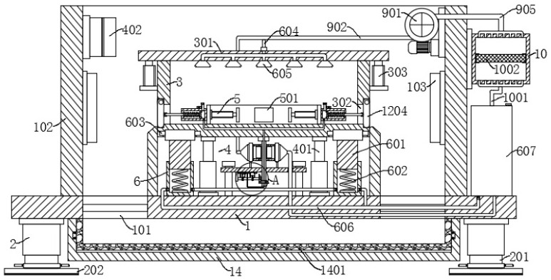 Anti-seismic detection workbench of house connecting structure