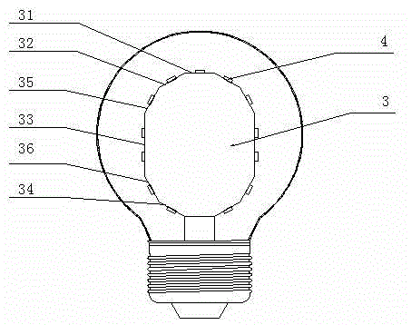 LED (Light-Emitting Diode) bulb lamp