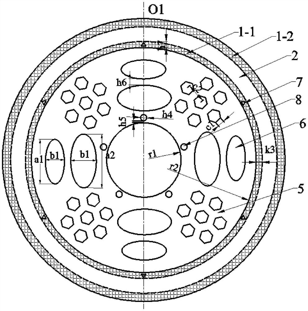 Inflation-free integrated environment-friendly wheel with bionic structure and preparation method thereof