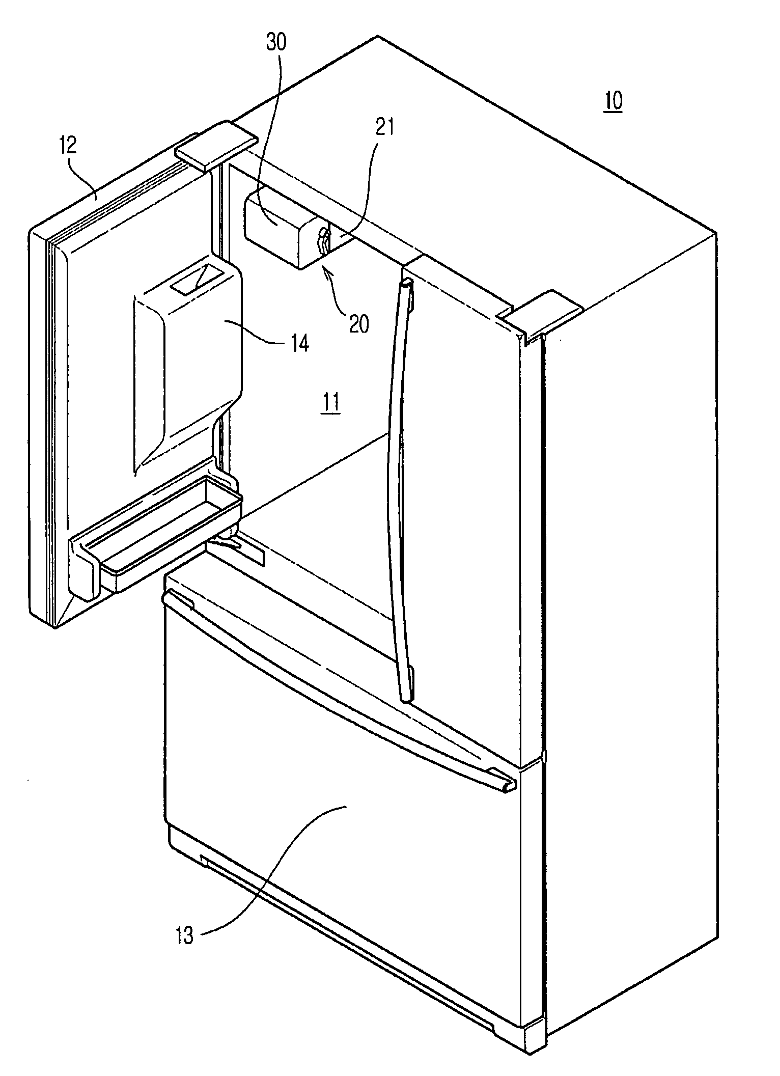 Refrigerator with ice-making unit